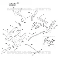C   Chassis, Réglage de hauteur pour Stihl MB 650.0 T