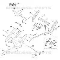 C   Chassis, Réglage de hauteur pour Stihl MB 650.0 TK