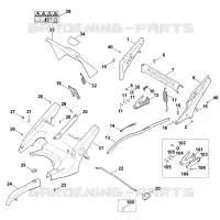 C   Chassis, Réglage de hauteur pour Stihl MB 650.0 VM