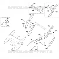 C1   Chassis, Réglage de hauteur pour Stihl MB 650.0 VM