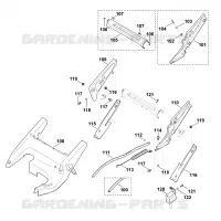 C1   Chassis, Réglage de hauteur pour Stihl MB 650.0 VE