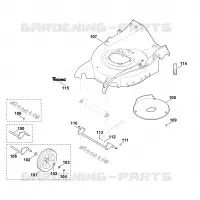 D1   Carter, Axe pour Stihl MB 650.0 VE