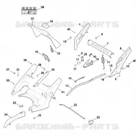 C   Chassis, Réglage de hauteur pour Stihl MB 650.1 VM
