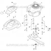 F   Moteur, lame pour Stihl MB 650.1 VM