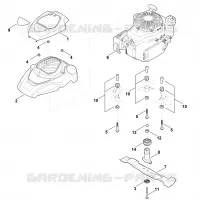F   Moteur, lame pour Stihl MB 650.3 T