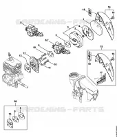 Filtre à air, Bride intermédiaire pour Stihl HT 56 C-E