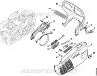 Couvercle de pignon pour Stihl MS 192 T