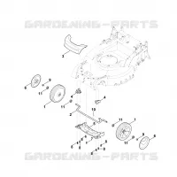 D   Axe avant, cache pour Stihl MB 650.3 V