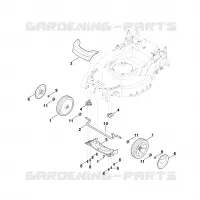 D   Axe avant, cache pour Stihl MB 650.3 VE
