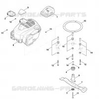 F   Moteur, lame pour Stihl MB 650.3 VE