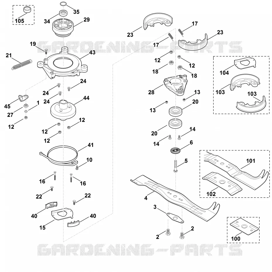 G - Lame, Embrayage de lame Stihl Tondeuses Tondeuses VIKING : MB MB 655.0 OS  MB 655.0 OS