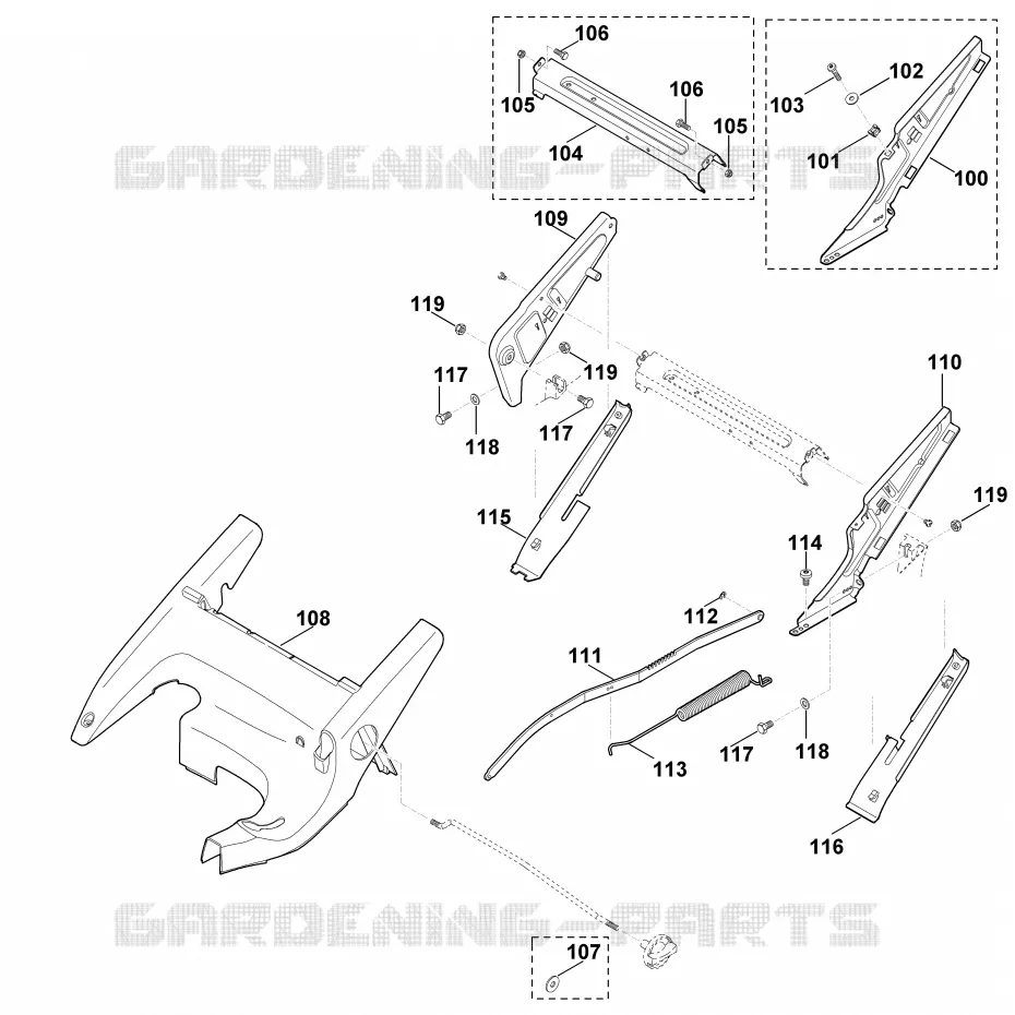 C1 - Chassis, Réglage de hauteur Stihl Tondeuses Tondeuses VIKING : MB MB 655.1 GS  MB 655.1 GS
