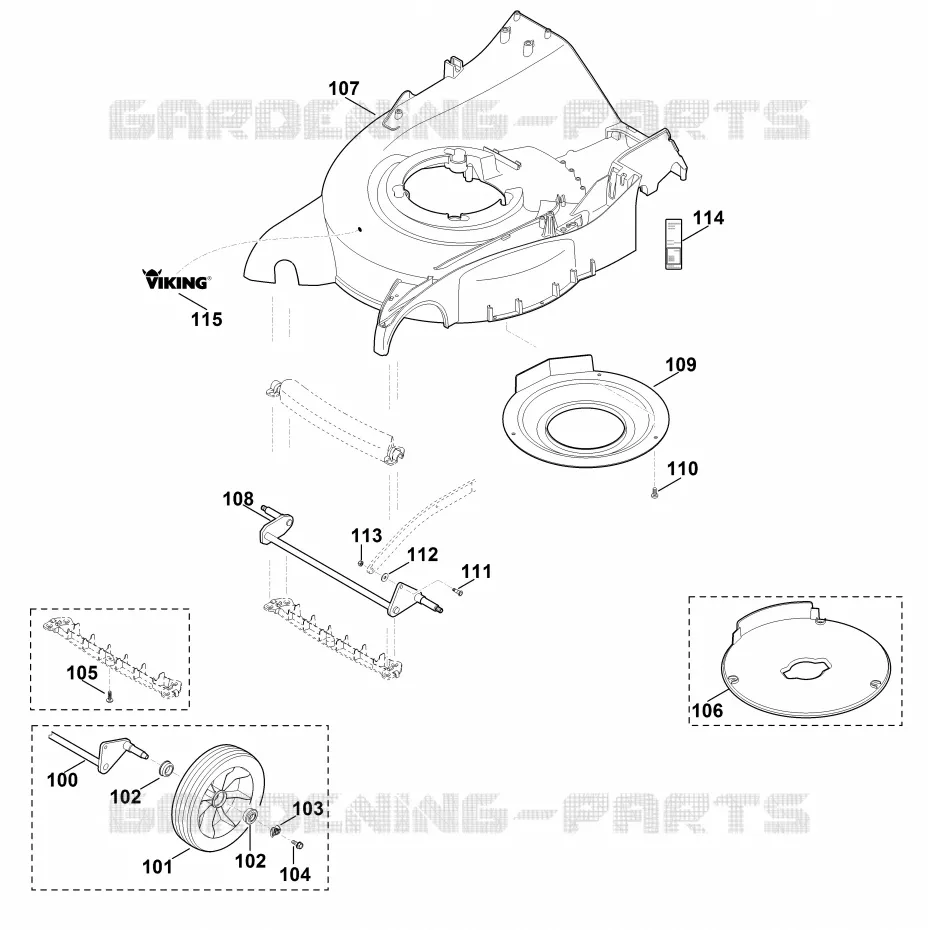D1 - Carter, Axe Stihl Tondeuses Tondeuses VIKING : MB MB 655.1 GS  MB 655.1 GS