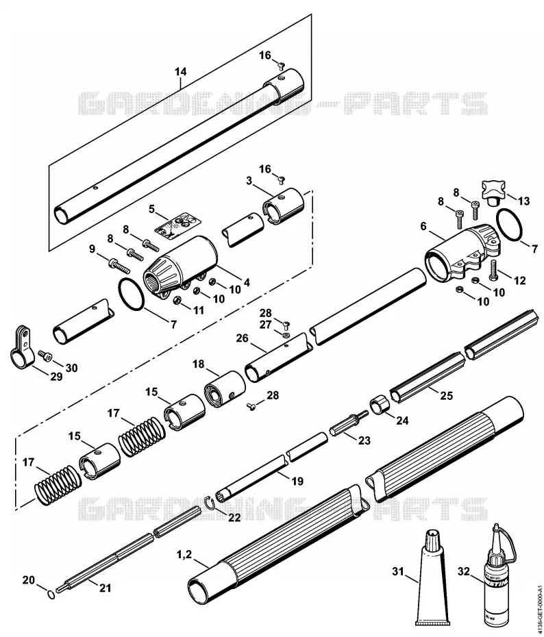 Tube complet HT 75 (42.2007) Stihl Perche élagueuses Perche élagueuses Perche élagueuses HT 75  HT 75