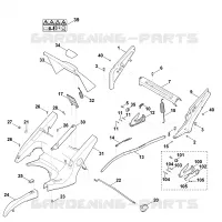 C   Chassis, Réglage de hauteur pour Stihl MB 655.1 V