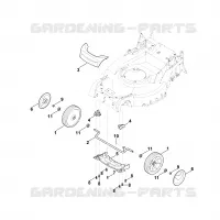 D   Axe avant, cache pour Stihl MB 655.3 VS