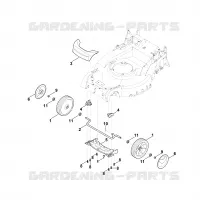 D   Axe avant, cache pour Stihl MB 655.3 YS