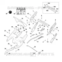 C   Chassis, Réglage de hauteur pour Stihl MB 750.1 KS