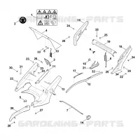 C   Chassis, Réglage de hauteur pour Stihl MB 750.2 KS