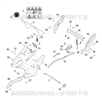 C   Chassis, Réglage de hauteur pour Stihl MB 755.2 KS