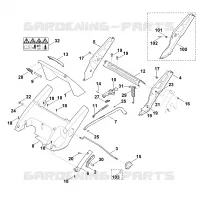 C   Chassis, Réglage de hauteur pour Stihl ME 545.0