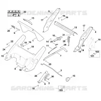 C   Chassis, Réglage de hauteur pour Stihl ME 545.0 C