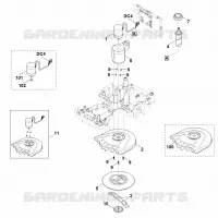 D   Plateau de coupe, réglage en hauteur pour Stihl MI 422.1 P