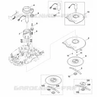 D   Plateau de coupe, réglage en hauteur pour Stihl MI 632.0