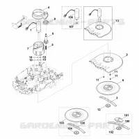D   Plateau de coupe, réglage en hauteur pour Stihl MI 632.0 P