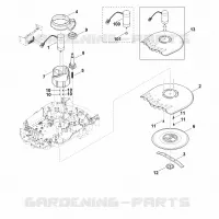 D   Plateau de coupe, réglage en hauteur pour Stihl MI 632.1 C