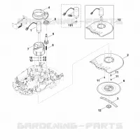 D   Plateau de coupe, réglage en hauteur pour Stihl MI 632.1 P