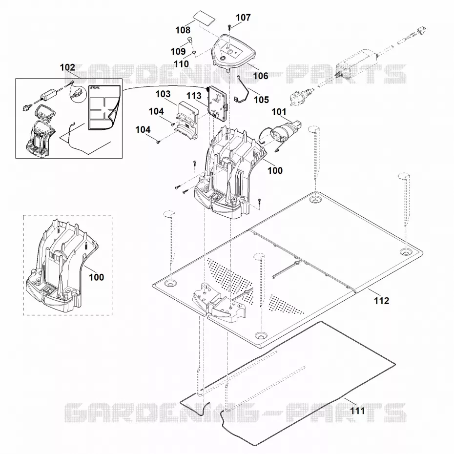 A1 - Station de base Stihl Robots de tontes Robots de tontes VIKING : Accessoires ADO 400  ADO 400