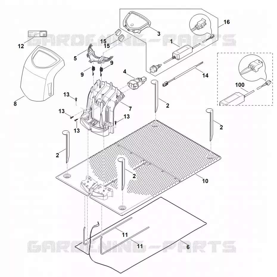 A - Station de base Stihl Robots de tontes Robots de tontes VIKING : Accessoires ADO 401  ADO 401