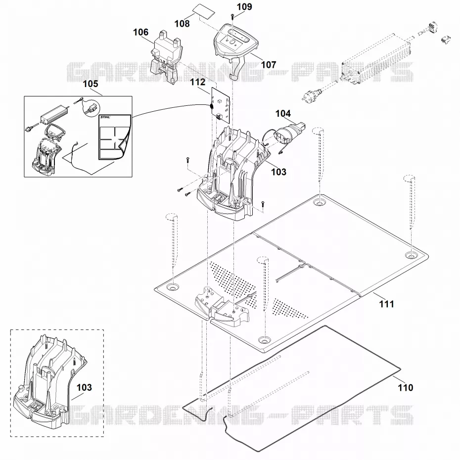 A1 - Station de base Stihl Robots de tontes Robots de tontes VIKING : Accessoires ADO 600  ADO 600