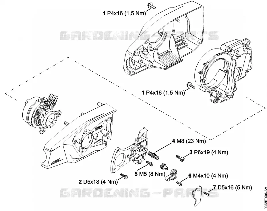 Couples de serrage Stihl Perche élagueuses Perche élagueuses Perches élagueuses à batteries HTA 85  HTA 85