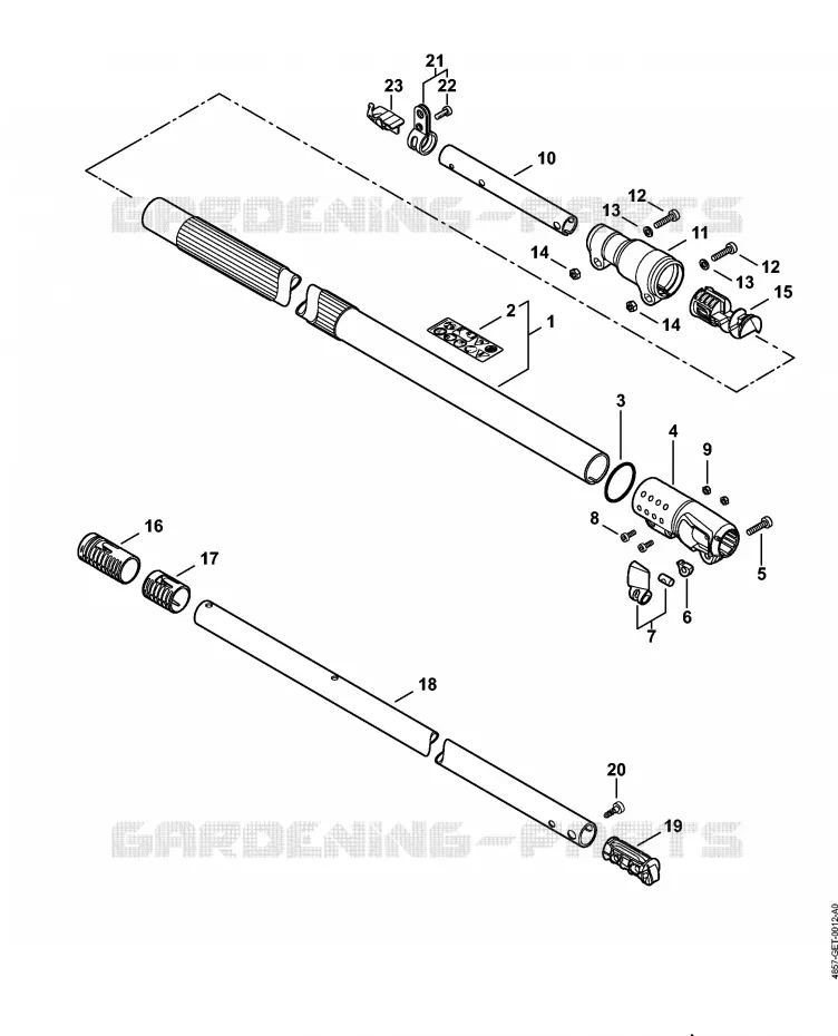Tube complet Stihl Perche élagueuses Perche élagueuses Perches élagueuses à batteries HTA 85  HTA 85