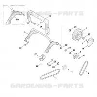 E   Axe, Entrainement pour Stihl LE 540