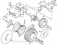 K   Roues pour Stihl MF 460