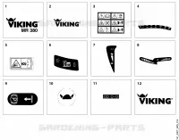 N   Autocollant pour Stihl MR 380