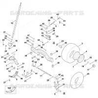 F   Direction, roue avant pour Stihl MR 4082.1