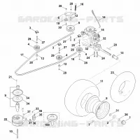 H   Transmission, roue arrière, embrayage de lame pour Stihl MT 4097.0 S