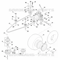 H   Transmission, roue arrière, embrayage de lame pour Stihl MT 4097.1 S