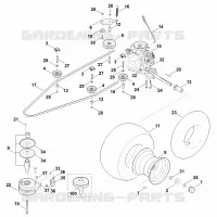 H   Transmission, roue arrière, embrayage de lame pour Stihl MT 4112.0 S