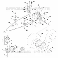 H   Transmission, roue arrière, embrayage de lame pour Stihl MT 4112.1 S
