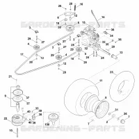 H   Transmission, roue arrière, embrayage de lame pour Stihl MT 4112.1 SZ
