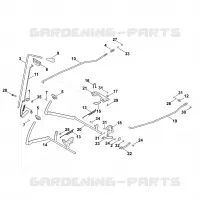 J   Frein, Frein de stationnement, Levier de commande pour Stihl MT 6112.1 C