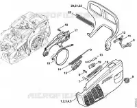 Couvercle de pignon pour Stihl MS 193 T
