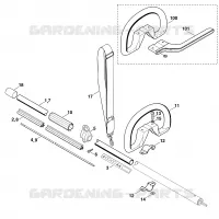 B   Tube de protection, poignée circulaire pour Stihl HEL 700