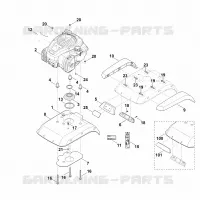 C   Capot, moteur pour Stihl HB 445.1