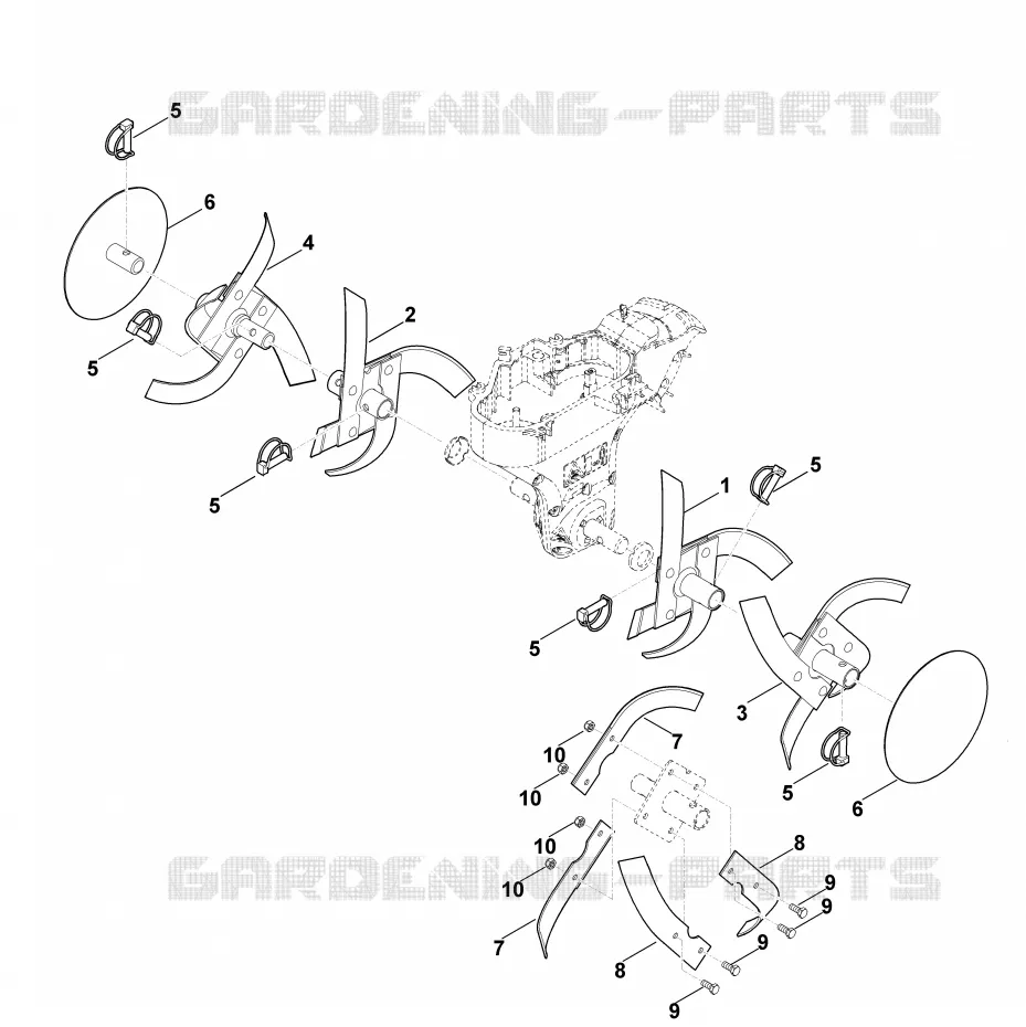 F - Jeu cpl. de binage Stihl Motobineuses Motobineuses VIKING : HB HB 445.1 R  HB 445.1 R